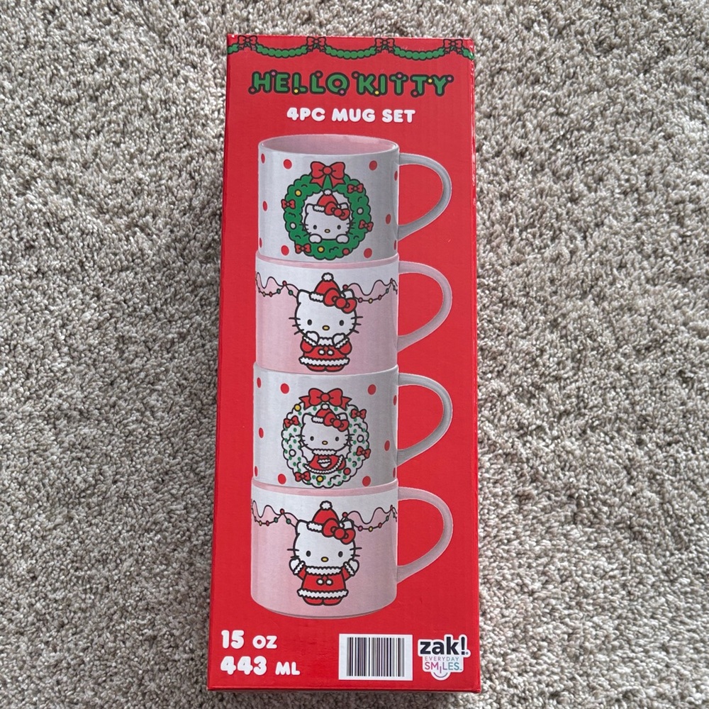 Hello Kitty Festive Red and Pink Mug Set by Zak! designs